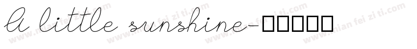 A little sunshine字体转换